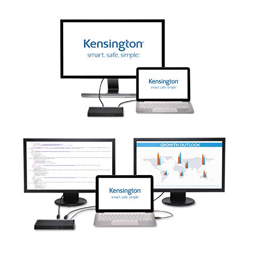 Image of Kensington SD3600 USB 3.0 Dual 2K Docking Station, HDMI /DVI-I /VGA Ports, 5Gbps Data Transfer, Supports 2 Monitors, Compatible with Windows & macOS, 2-Year Warranty (K33991WW)