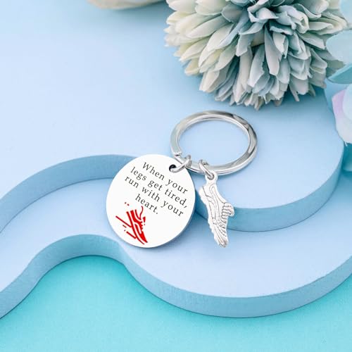 Image of Track and Field Gifts for Runners Keychain Running Accessories for Men Cross Country Gift Running Gifts for Runners