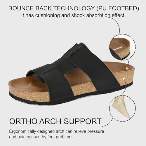 Image of Centrino Men's Berkin-Style Slip-On Sandals | Open Toe Design | Soft PU Footbed | Lightweight & Comfortable | Arch Support | On-Grip Sole | Casual Outdoor Wear (9211)