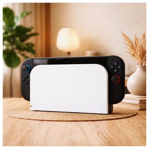 AEROLITHE Switch 2 専用 ドックカバー 【指紋/ホコリ/傷防止】 放熱・保護対策 PC素材 スイッチ 2 ドックカバー｜Switch 2 白 カバー 40g超軽量 1:1精密設計 装着簡単 ミニマル 模様替え
