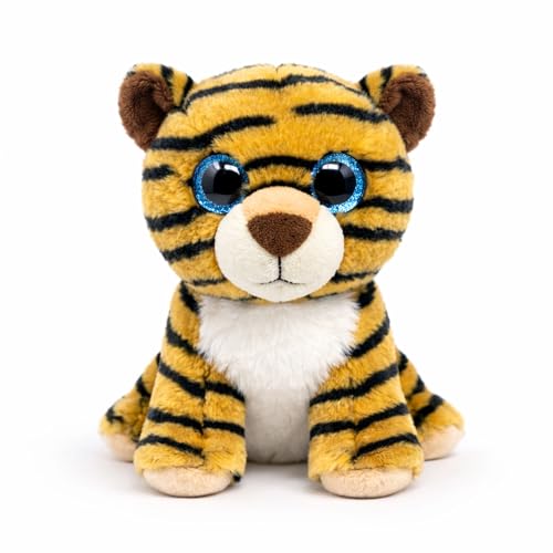 Image of TOYTALES Little Tiger Plush Soft & Cuddly Stuffed Animal Toy for Kids & Babies | Cute Tiger Plush with Sparkly Eyes | Huggable Birthday & Baby Shower Gift 22CM