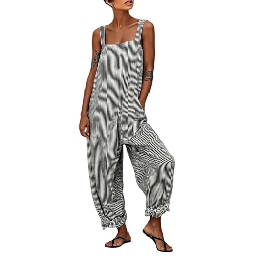 Peto a rayas c[oacute]modo y holgado para evitar la ropa ajustada en verano
