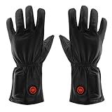 🧤 MATERIAL: Los guantes están recubiertos con cuero de vaca genuino y están aislados con el tejido Thinsulate patentado por el grupo 3M. El forro está hecho de 100% poliéster. Los guantes unisex son de color negro universal.