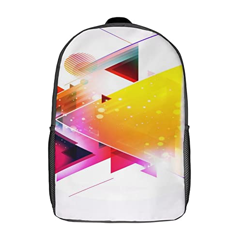 Mochila impermeable de 17 pulgadas Vector Fashion con estampado 3D y gran capacidad unisex