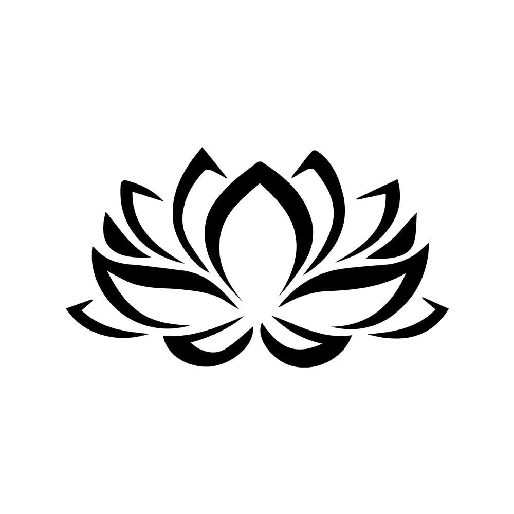 Lotus Flower Bumper Window Car Sticker Automobiles Motorcycles Exterior Accessories Vinyl Decals(Black,16CM X 9CM)