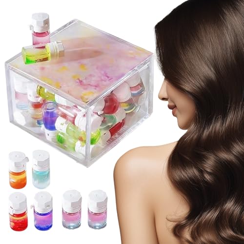 Aceite de perfume y cabello 2 en 1,juego de aceite de perfume para el cabello,aceites para el cabello de perfume para hidratación profunda,perfume natural Solución de fortalecimiento de larga duración