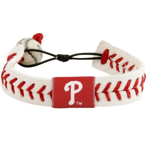Football Fanatics MLB Philadelphia Phillies Leather Baseball Seam Bracelet