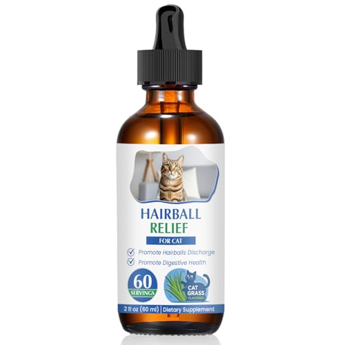 60 ml (2 fl oz) 1 Pack Cat Hair Ball Treatment Furball Control Relief Helps Eliminate and Prevent Hairballs for Indoor Cats