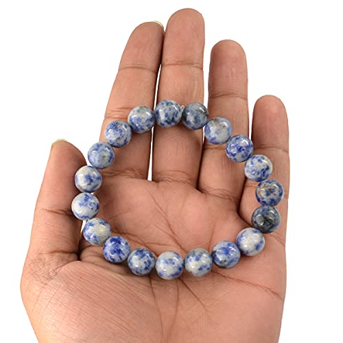 Image of Reiki Crystal Products Certified Natural Crystal Stone Round 10 mm Beads Bracelet for Men and Women | Reiki Charged Gemstone Jewellery Bracelet| Multiple Stone Variants Available