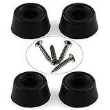 ZRM&E 4pcs Black Pool Billiard Snooker Table Stick Screw-on Rubber Cue Bumpers Protective Protector