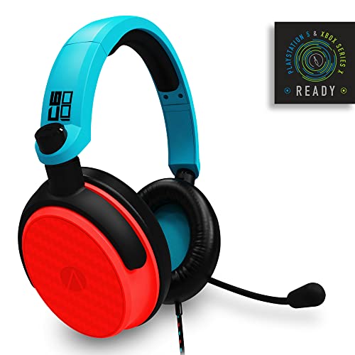 Stealth C6-100 Gaming-headset, rood en blauw, voor PS4/PS5, Xbox, Switch, PC met flexibele microfoon, 3,5 mm jackstekker, 1,5 m kabel, licht, comfortabel en duurzaam - Afbeelding 3