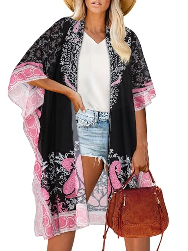 Image of Women's Kimono Beach Cover up for Summer Bathing Suits Cardigans Casual Loose Swimwear 2026