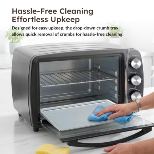 Image of Prestige POTG16A Oven Toaster Griller 16L 200W|Bake, Grill, Toast|High Efficiency Heaters|Temperature Control with Timer|Barbeque Skewers|Crumb Tray|Baking Tray & Steel Wire Rack Included|2Y Warranty