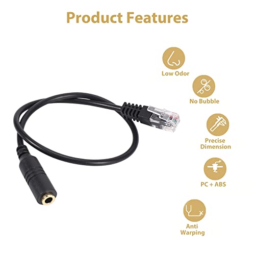 Adaptador cable 3.5mm stereo a RJ9 macho hembra x2 miniatura 3