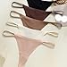 Cotton G-String Thongs for Women Seamless Sexy Underwear Low Rise Panties Stretch T-Back Ladies Panties Fashion Brown-S