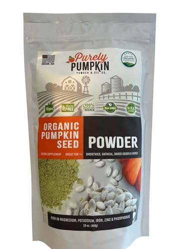 Purely Pumpkin Powder & Oil Co. Organic Pumpkin Seed Powder, Raw, Vegan Protein Source, 1 lb
