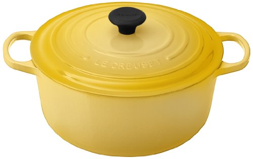 Le Creuset Signature Enameled Cast-Iron Round French (Dutch) Oven, 7-1/4-Quart, Soleil