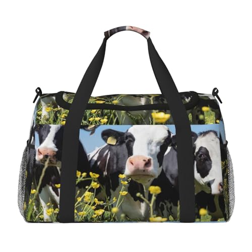 Sac de week-end imprimé vache pour vos escapades et séances de yoga