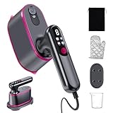 Portable Handheld Travel Steamer for Clothes, 2-in-1 Steamer & Iron 4 Modes LCD Display, Garment Steamer 1200W Fast Heat-up 180ml Tank for 20Min Strong Penetrating Steam to Remove Wrinkle, 100-120V