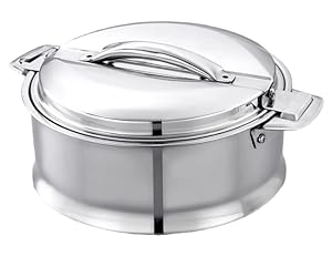 JVL Stainless Steel Double Wall Insulated Casserole/Hot Pot/Chapati Box/Hot Case/Roti Serving Pot/Chapati Dabba - 2.5 litres - 1 Pcs