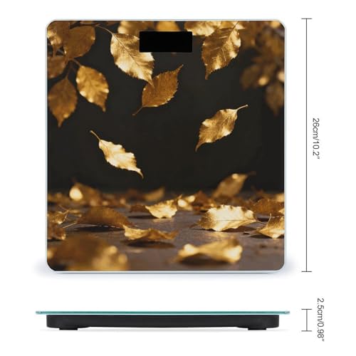 Báscula digital para baño color dorado oscuro miniatura 2
