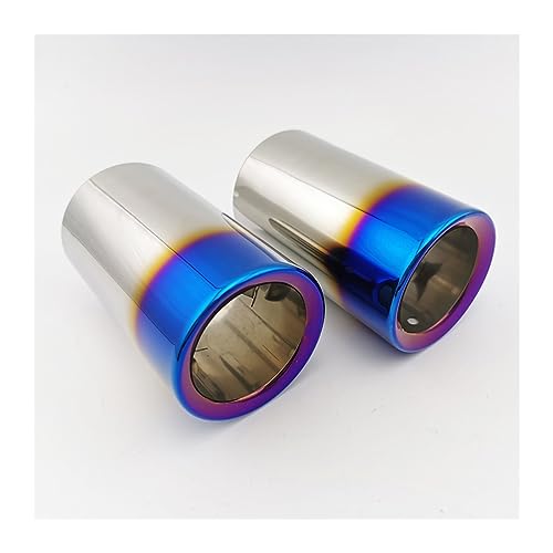 排気管 E90用 E91 E92 E93 325i F30 F35 118d 320i 320 316i 328i 車のステンレス鋼の排気管マフラー先端パイプカバー(2 pieces blue)