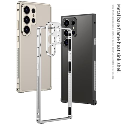 Coque métal Samsung S24 Ultra or anti-rayures étui protection objectif
