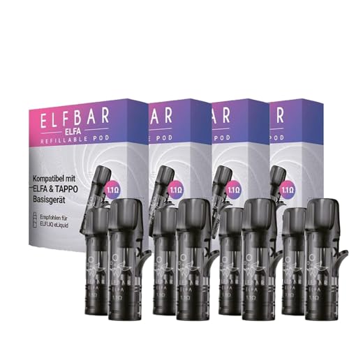 ELFA Leerpods Selbstbefüllbar (4x 2er Pack) - Nachfüllbare Pods für ELFA System - 2ml Tankvolumen - Ohne Nikotin Ohne Liquid - Kompatibel mit ELFA Geräte