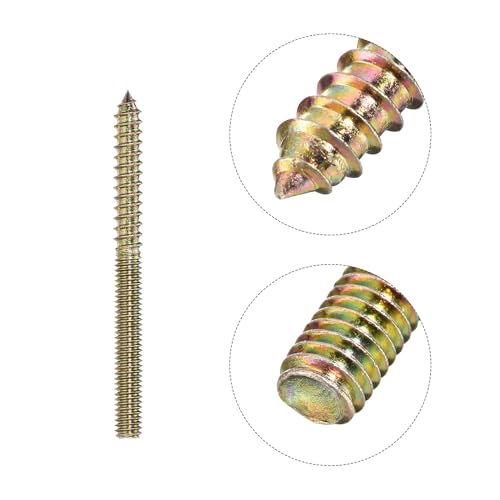 Image of uxcell 5 /16-18x3-3 /4 Hanger Bolts, 16pcs Double Ended Screws Wood Dowel Screws for Furniture