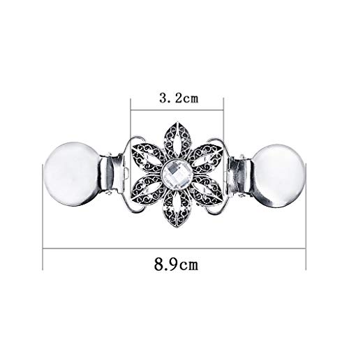 Fityle 4x Clipes De Xale De Camisola De Estilo Retro Vestem Camisas De Casaco De Lã Clipes De Colar