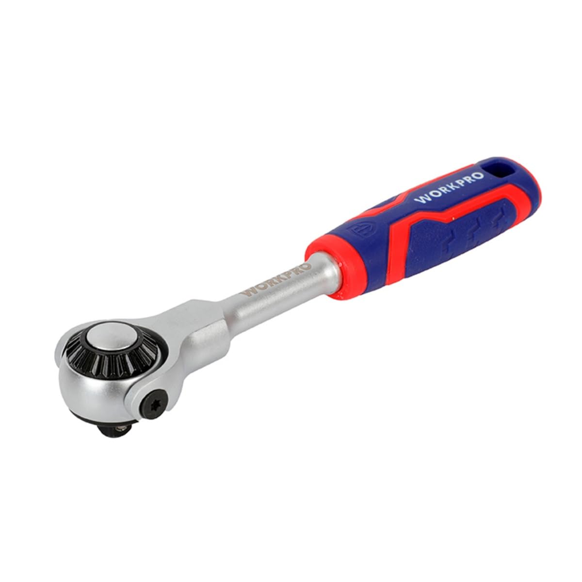 WORKPRO WP271039-1/4" Drive Flexible Head Ratchet Handle, 72-Tooth Quick Release Ratchet Wrench, 270° Flex Head, Cr-Mo Ratchet Head, Ergonomic Rubber Grip Handle. Professional Series-image-0