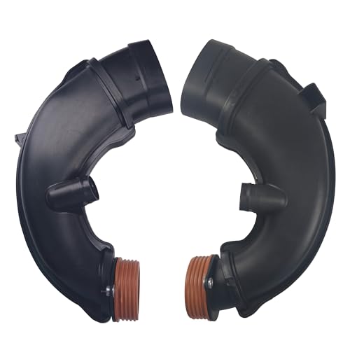 2PCS Air Intake Hose 13717577451 13717577452 Compatible with BMW X5 X6 5 6 7 Series 550i 650i 750i 750Li F02 F04 F07 F12 F13 E70 E71 E72 08-18,Direct Replacement Left & Right Hose Assembly