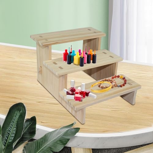 Vaveren Suporte de exibição de madeira, rack de joias, decoração, luminárias colecionáveis, exposito