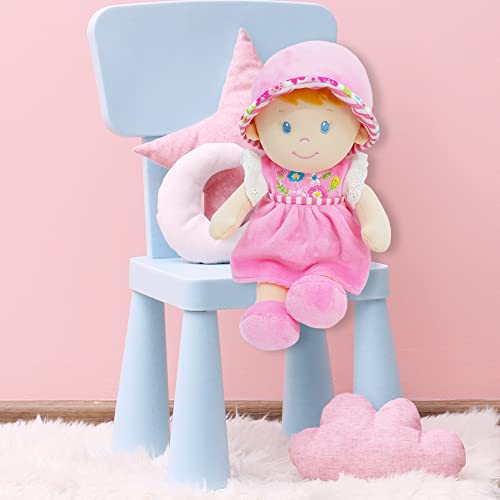 June Garden JGD 12 Inch Soft Dolly Emilia - Stuffed Soft Baby Doll Gift For 1 2 3 Year Old Girls thumb #3