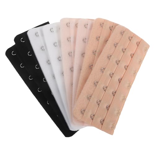 Abaodam Extensor de Sujetador con 3 Niveles y 7 Ganchos, Diseño Ajustable de Poliéster para Moldear y Mejorar el Ajuste en Ropa Interior Femenina, Paquete de 8 Piezas