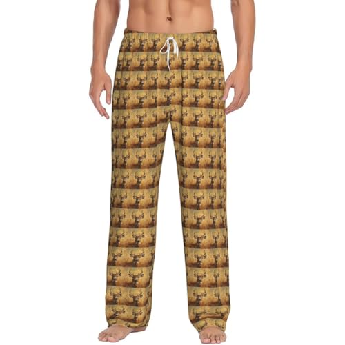 Pantalon de pyjama homme confortable doux imprimé vêtement de nuit élégant