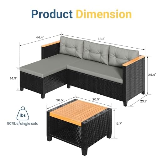 Wisteria Lane Outdoor Rattan Sofa Set