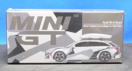 MINI GT ミニGT AUDI RS6 シルバー デジタル カモフラージュ MINI GT 1:64 Audi RS6 Avant Silver Camouflage China / w