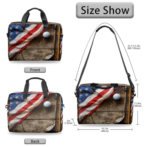 Maletín para portátil 15.6 pulgadas con bandera americana miniatura 6
