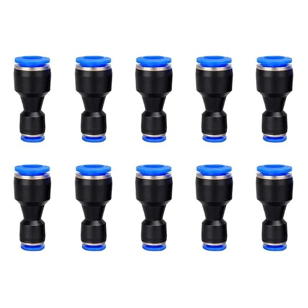 Metaland Reducer Push to Connect Fitting, 1/2" to 5/16" Tube OD, Reducing Pneumatic Quick Connector Coupler (Pack of 10) by Metaland - Image 2