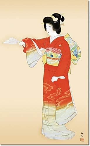 上村松園　序の舞　複製画　掛け軸　桐箱　上村淳之　監修　解説書付き　美品　日本画 Amazon.co.jp: 掛け軸 掛軸 上村松園（うえむらしょうえん）・序の舞