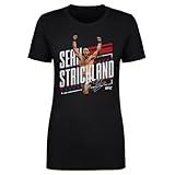 500 LEVEL Sean Strickland UFC Shirt for Women - Sean Strickland Stars WHT (Black, Large)