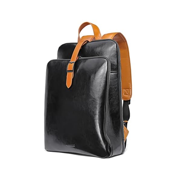 CLUCI-Genuine-Leather-Laoptop-Backpack-for-Women-156-Inch-Laptop-Backpack-Purse-Travel-Business-Large-Vintage-College-Work-Backpack-Shoulder-Bags-Black CLUCI Genuine Leather Laoptop Backpack for Women 15.6 Inch Laptop Backpack Purse Travel Business Large Vintage College Work Backpack Shoulder Bags Black