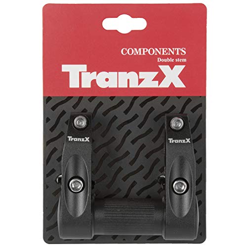 TranzX - Adattatore a Doppio Morsetto, Colore: Nero