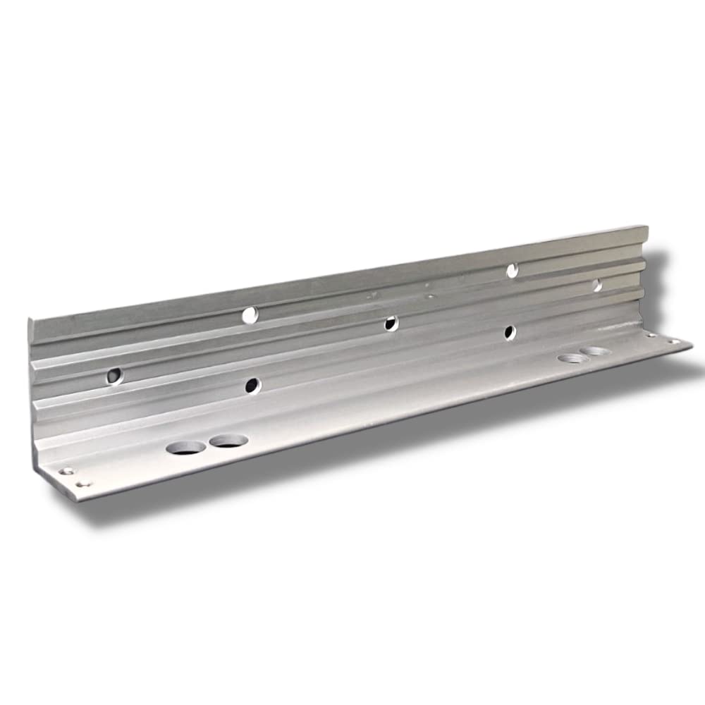 OldArc L Bracket for 600lbs EM Lock,Suitable with Outward Opening Door, Silver Polished Finish,for in/Out-Swing Door, ZL Bracket, High Strength, for Glass/Aluminium/Wooden Doors, Access Control