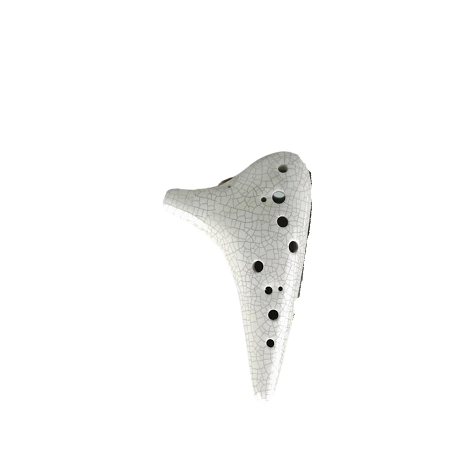 Ocarina Standard Ocarina in Do alto A/C a 12 fori per principianti | Suono bellissimo, compatto e portatile.(Cracked White)