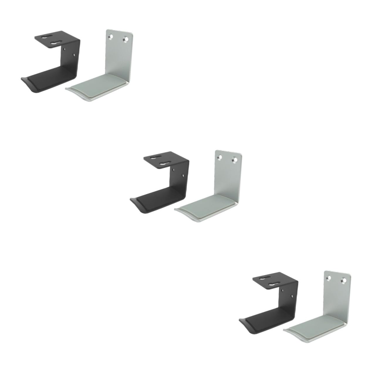 jojofuny 6pezzi Supporto Per Cuffie Lega Di Alluminio Da Montaggio Senza Perforazione Compatibile Con Cuffie over Ear e Archetto Struttura Resistente e Antiscivolo Design Elegante Per