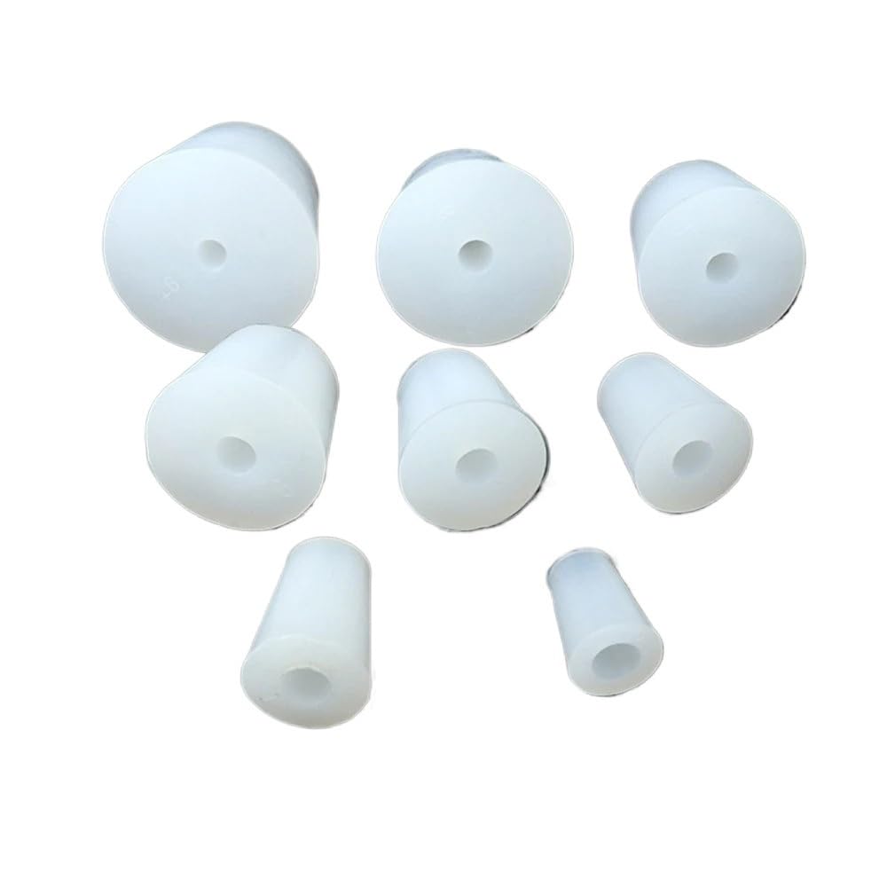 Tappo in Silicone con Foro Resistente agli acidi e agli alcali Gel di silice Solido for Uso Alimentare Tappo for Tubo for Bottiglia di Vino Rosso con Foro(No.14 1pc)