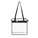 BAGAIL Clear Bags Stadium Approved Clear Tote Bag with Zipper Closure Crossbody Messenger Shoulder Bag with Adjustable Strap(12 Inch X 12 Inch X 6 Inch,Navy)