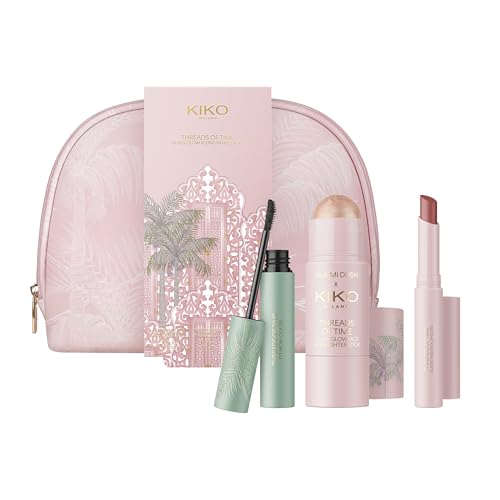 KIKO Milano Threads Of Time Glass Glow Icons Make Up Kit Make-Up-Geschenkset: Highlighter-Stick Augenbrauenwachs Und Lipgloss-Stick